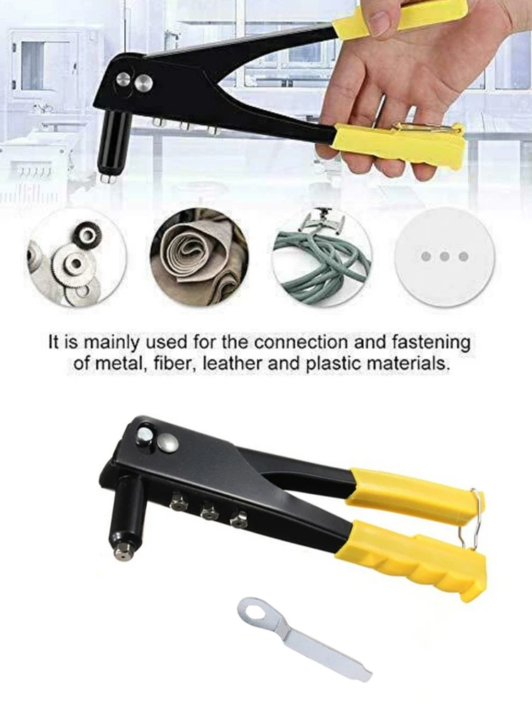 

Heavy Duty Riveter Set,Pop Rivet Gun Blind Rivets Assortment Kit Hand Tools Rivet Nut Tool