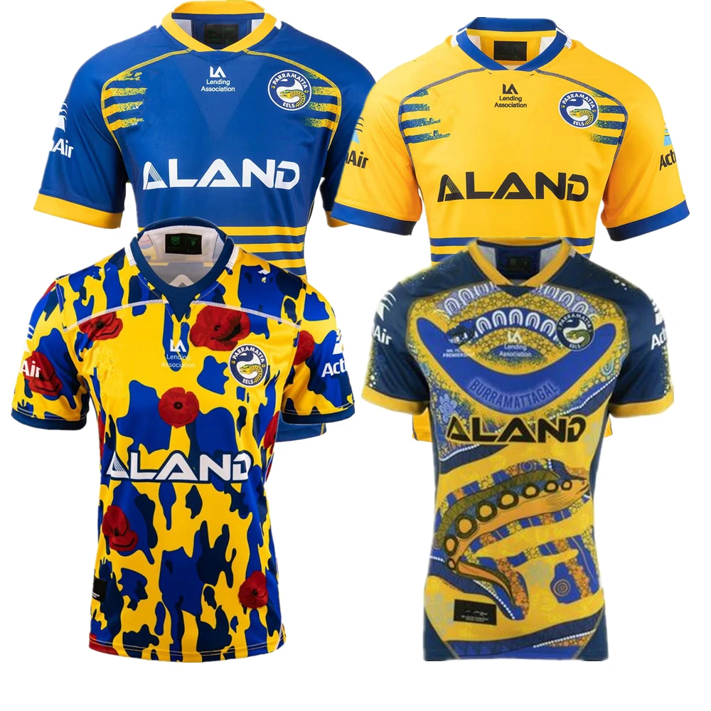 

2023 г., Parramatta Eels, Джерси для регби, этнический анзак, рубашка для регби для дома и отдыха, австралийские Джерси с именем и номером на заказ