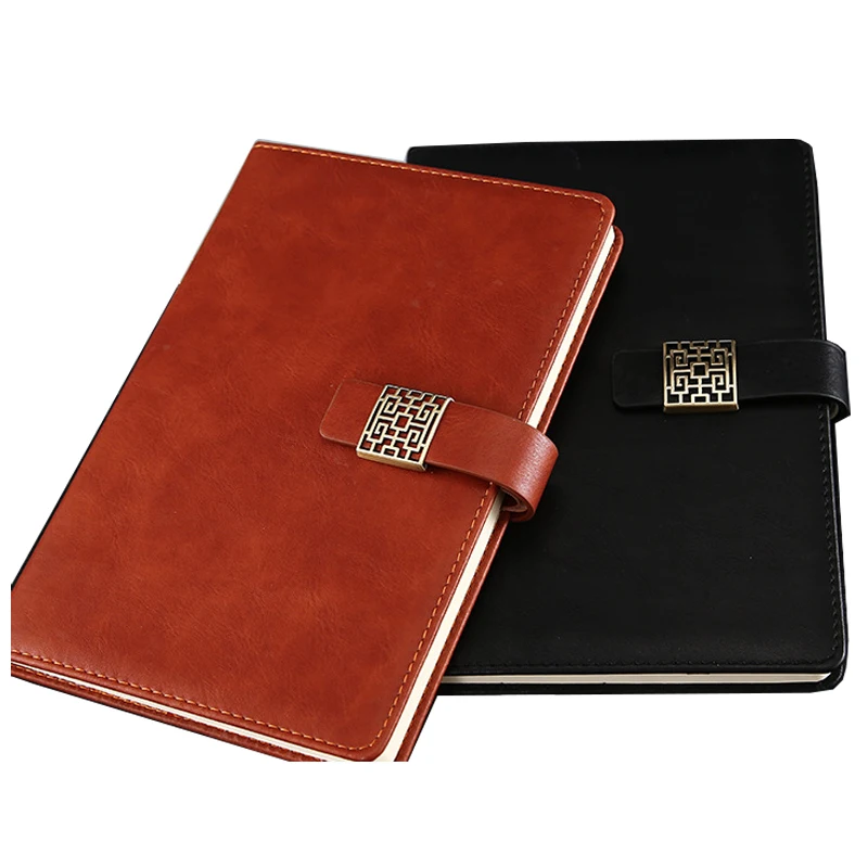 Window Flower Buckle Notebook A5 Creative Fashion Business Notepad 200P Meeting Work Study Agenda Book PU Diary Sketchbook