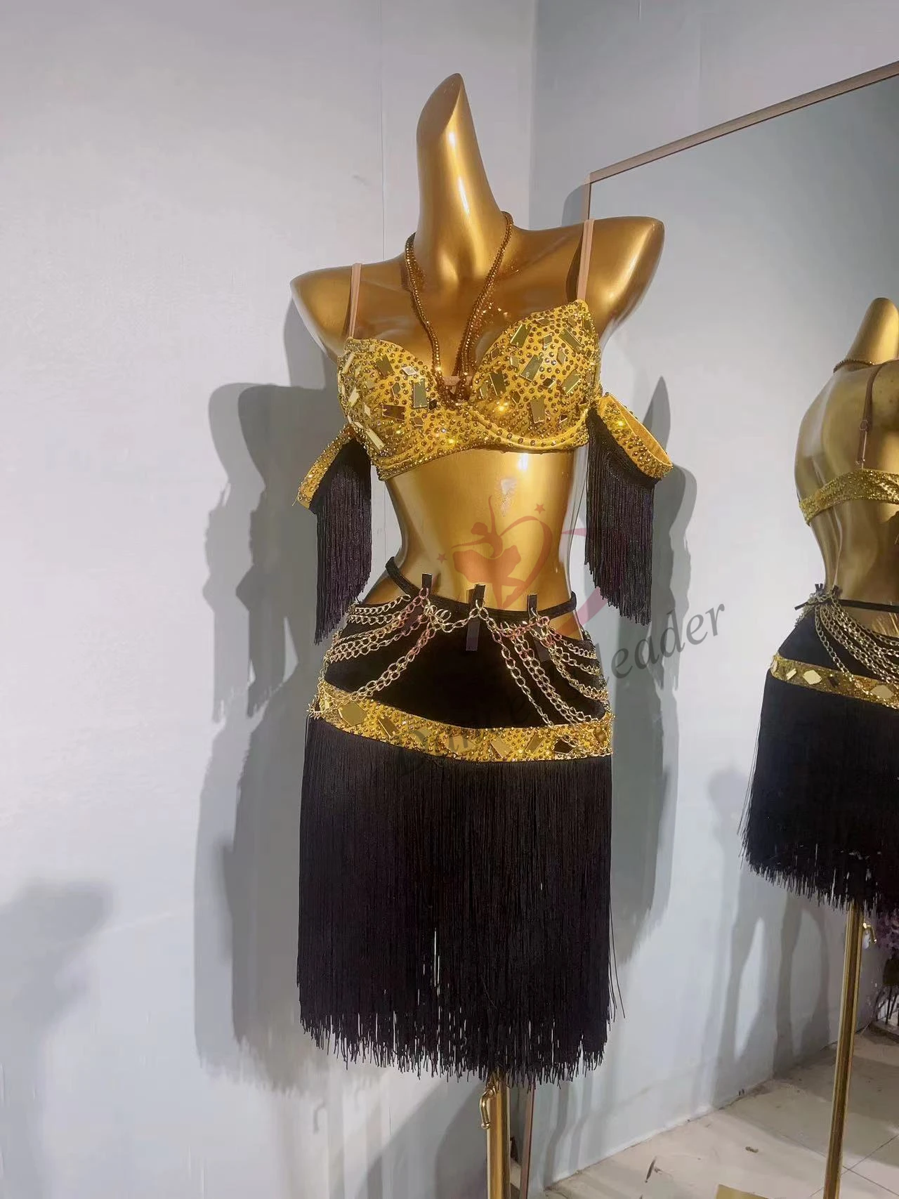 Женская одежда для соревнований по латинским танцам детский элитный сексуальный