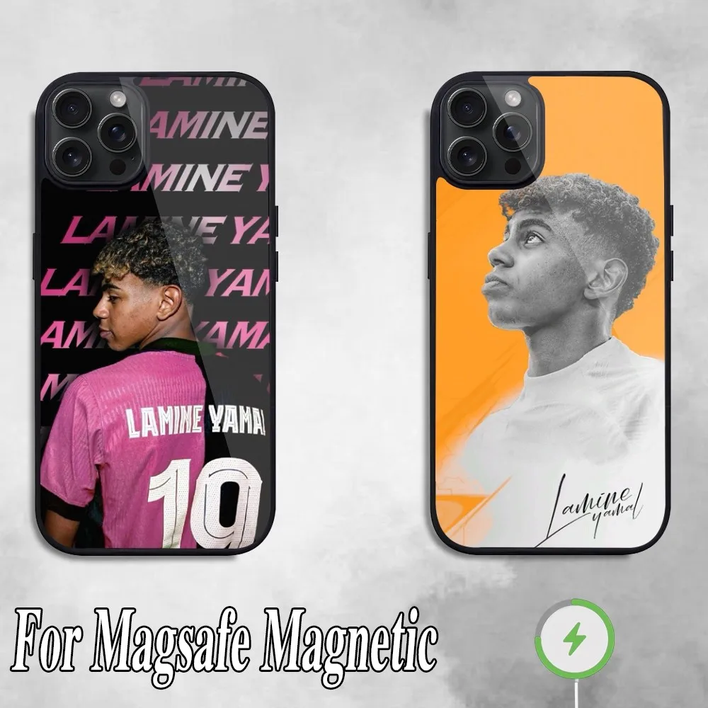 Чехол для телефона L-Lamine Football Y-Yamal iPhone 11 Mini 12 13 Max 14 Plus 15 Pro Magesafe Магнитный чехол