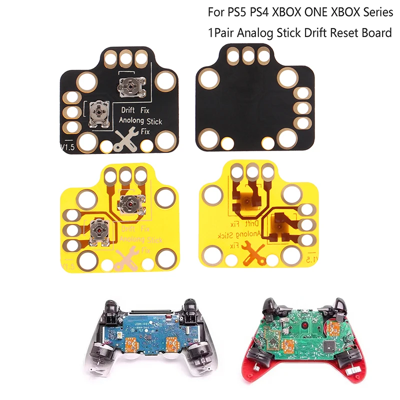 

1Pair Analog Stick Drift Reset Board Fix Mod Resistance Calibration Plate Resetter For PS5 PS4 XBOX ONE XBOX Series Controller