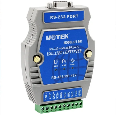 (UTEK) UT-501 протокол конвертер с фотоэлементами с защитой от вспышки RS232 на RS485/422 конвертер