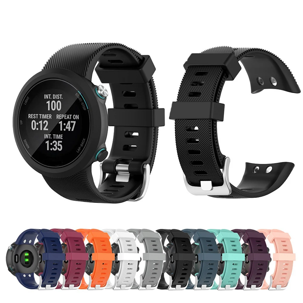 

Band Compatible with Garmin Forerunner 45/Forerunner 45S/Swim 2 Soft Silicone Adjustable Replacement Strap for garmin swim 2