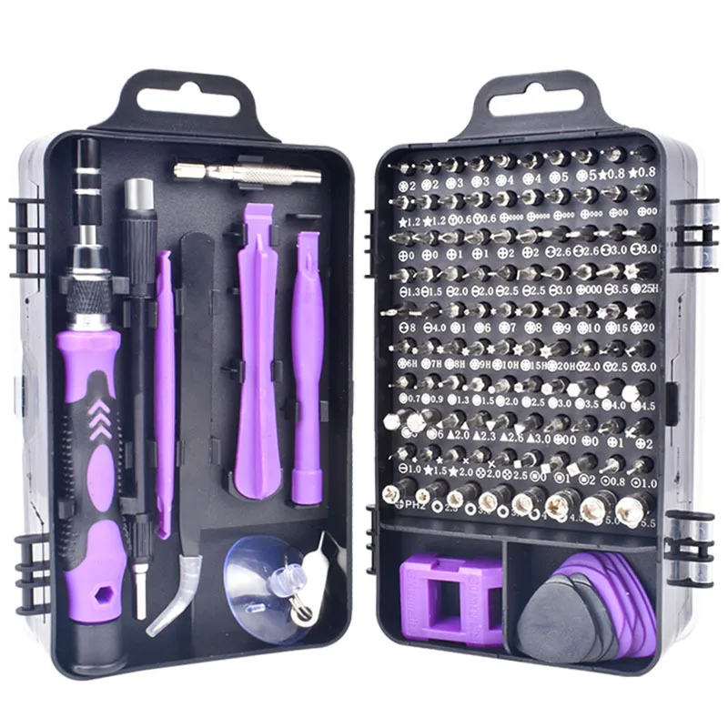 

Precision Screwdriver Set 115 in 1 Magnetic Screw Bits Multifunction Kit Household Small Electronics Repair Tools