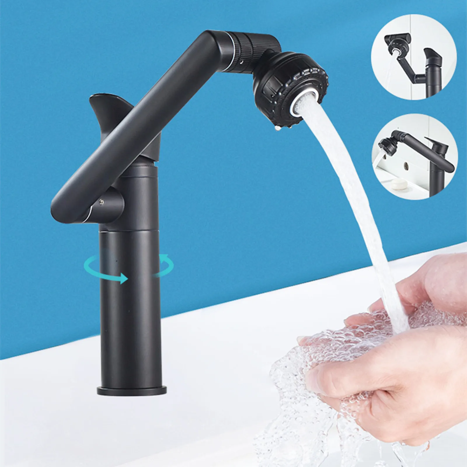 Kitchen Washbasin Faucet 360 Degree Rotating Faucets Hot and Cold Water Adjustable Multifunctional Faucet for Bathroom Sink enlarge