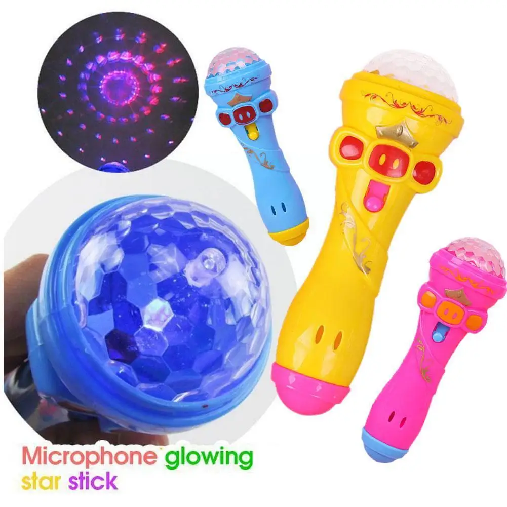 

Kids Toy Led Light Flashing Projection Simulation Microphone Shape Girl Kids Birthday Toy Gift Boy Musical Glow Luminous Cu L3p1