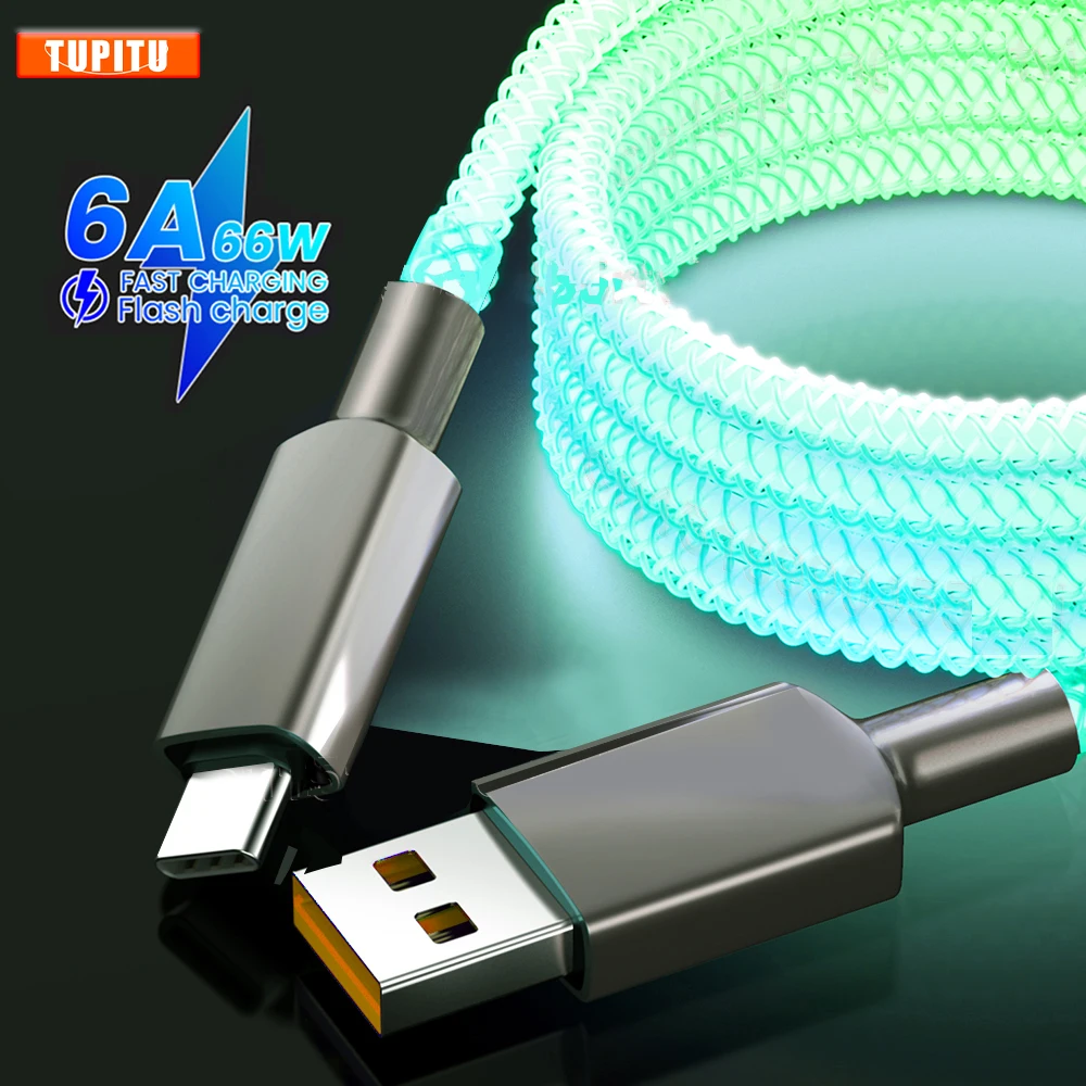 

Кабель USB Type-C с постепенным сиянием, 6 А, 66 Вт