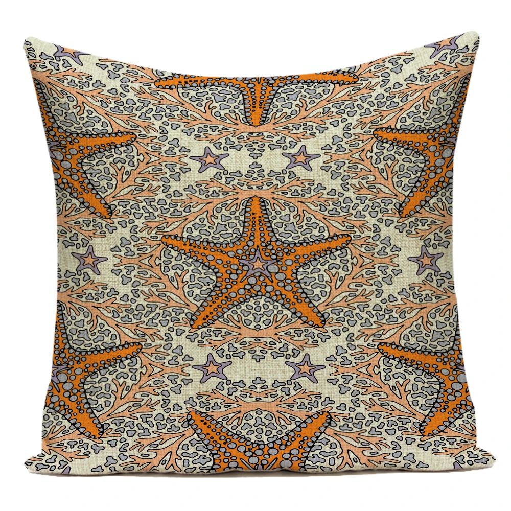 

Starfish Chair Gamer Cartoon Upholstery Square Vintage Decorative Cushion Bedroom Home Decoration Artistic Pillows for Bed E2262