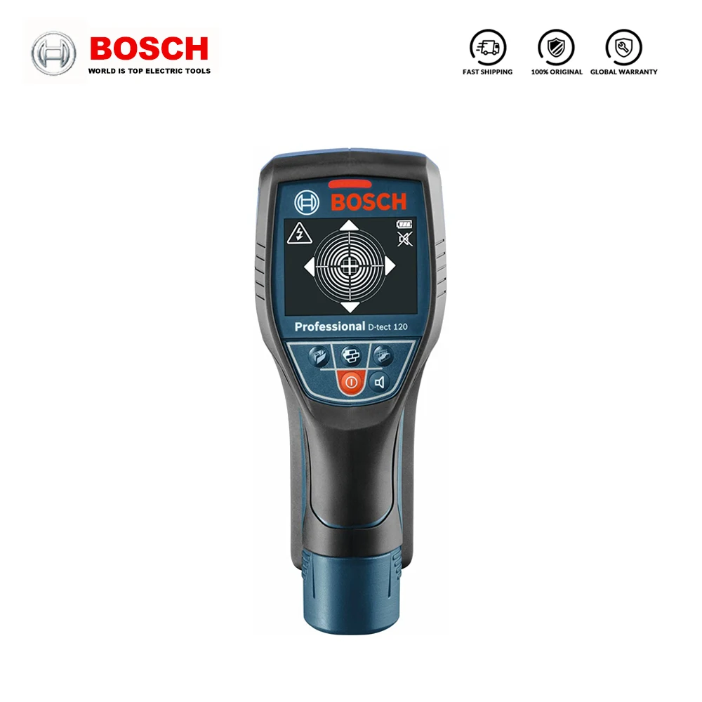 

BOSCH D-TECT 120 профессиональный водонепроницаемый цифровой металлоискатель подземный настенный сканер инструменты для поиска шпилек