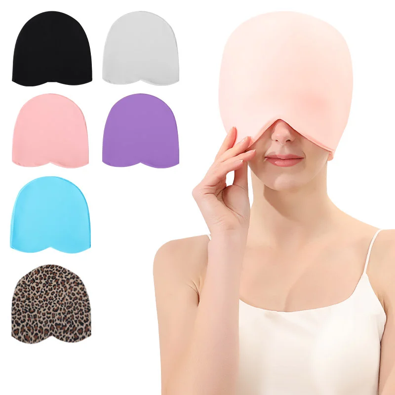 

Ice Compress Head Cover To Relieve Migraine Pressure Stretchable Cold Compress Head Cover for Head Physiotherapy Eye/mask