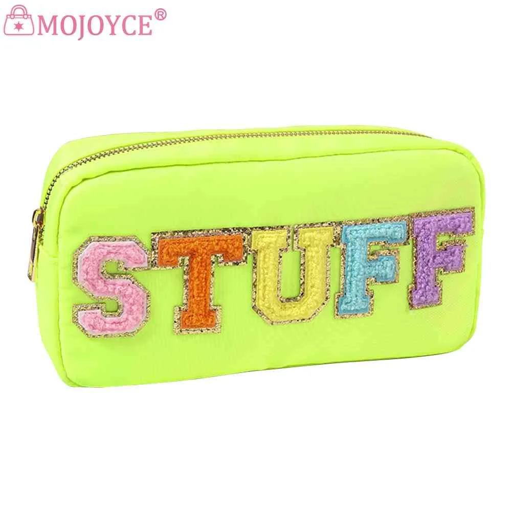 

Nylon Cosmetic Bags Portable Stuff Letter Storage Bags Waterproof Multifunction Large Capacity Zipper Fashion for Women