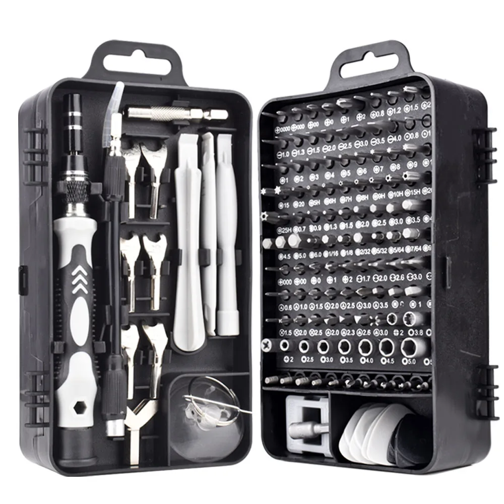 

WEEKS 135 in 1 mobile phone disassembly machine clock repair screwdriver tool multi-purpose S2 steel screwdriver set