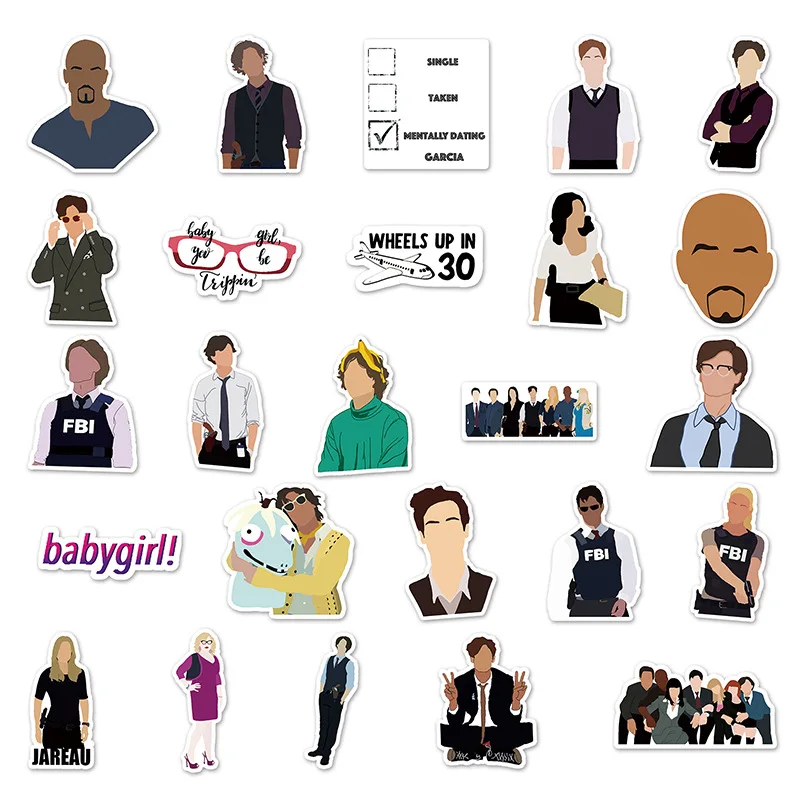 Stickers Criminal Minds TV Show Kids Toys Stationery Car Notebook Laptop Guitar Bike Skateboard Kids' Luggage Graffiti Decals images - 6