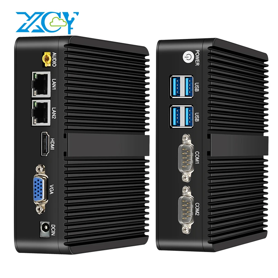 - XCY  , Intel Celeron J4125 Dual Gigabit NIC 2x RS232 HDMI VGA 4xusb WiFi 4G Windows 10 Linux,  