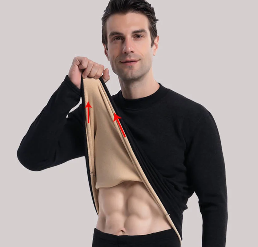 

Thermal Underwear Men Thick Lamb Cashmere Fleece Long Johns Keep In Cold Winter Days Termo Clothes for Men