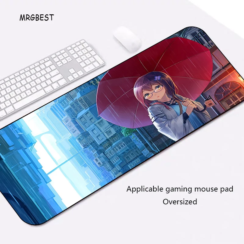 

MRGBEST New Gaming Mouse-pad Large Size Anime Girl Thermal Transfer Non-slip Desk Mat with Locked Edge for Gamer Anime Mouse Pad