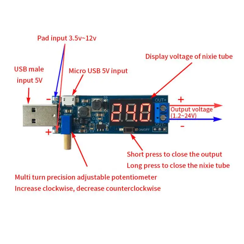 Повышающий понижающий преобразователь USB понижающий/понижающий