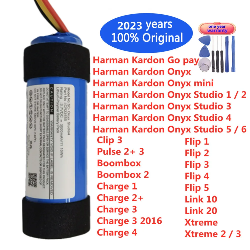 

Original Speaker Battery Harman Kardon Onyx Studio 5 6 Go pay Mini JBL Boombox Xtreme Clip Pulse Charge Flip 4 3 2 1 Link 10 20