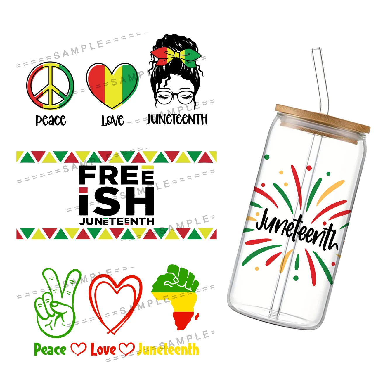 Наклейка для обертывания чашек june19 11 х24 см 16 унций водонепроницаемая наклейка Uv