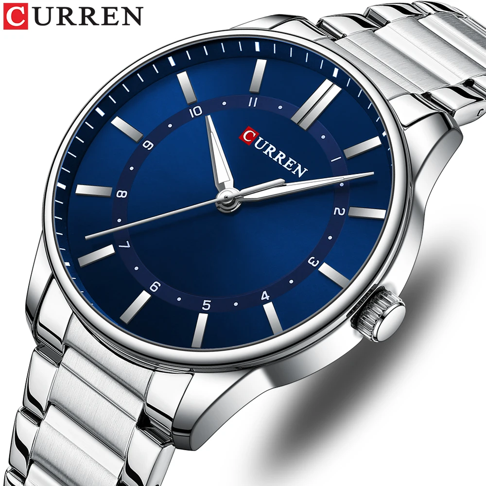 

CURREN Fashion Business Wristwaches for Men Casual Stainless Steel Quartz Luminous Hands Watches Male Clock