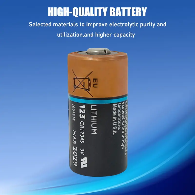 6PCS Duracell CR123A CR17345 CR123 123A 123 3V Lithium Battery For Camera Flashlight Gas meter smoke sensor primary dry battery |