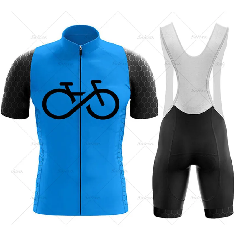 Ropa de Ciclismo para hombre, Maillot de manga corta transpirable, color azul, para verano, 2022