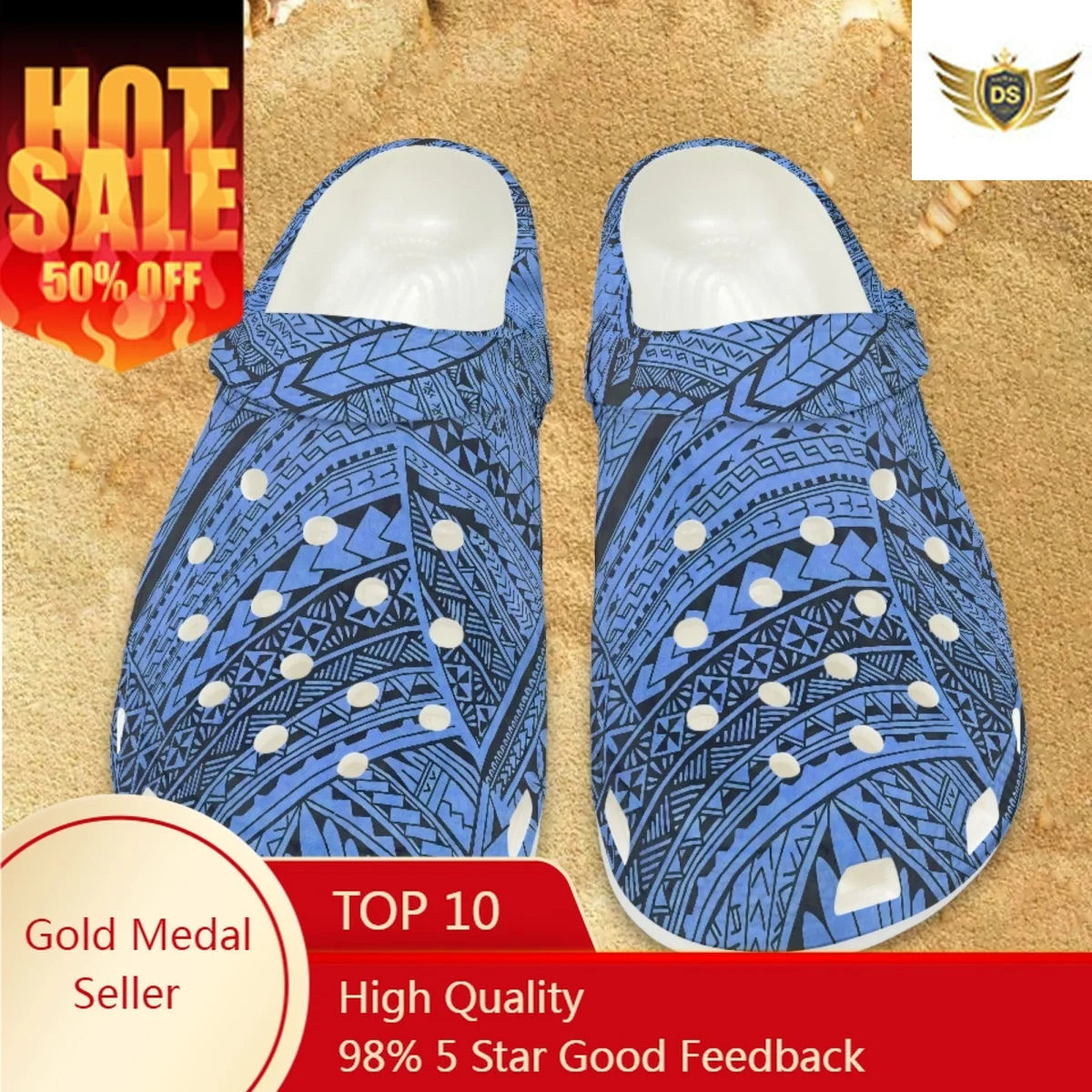 

Дизайнерские сандалии в этническом стиле, Нескользящие, на ремешке, без застежки, для сада, тапочки для душа, плоская подошва, подарок, лето