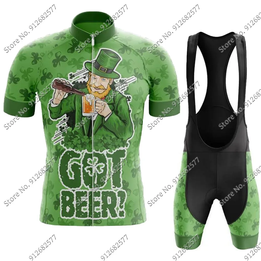 

2023 GOT BEER Fashion Cycling Jersey Set Summer Men Bicycle Clothing Road Bike Shirts Suit Bicycle Bib Shorts MTB Ropa Maillot