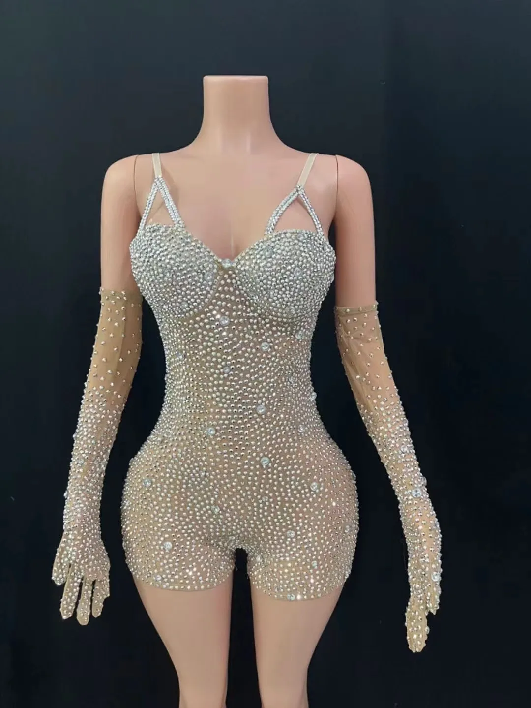 Костюмы барные вечеринки комбинезоны с четырьмя углами проникающие в кожу сетки