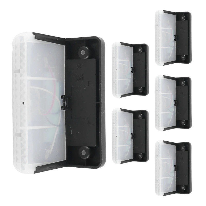 

BMDT-черные солнечные палубные светильники, 6 шт. в упаковке, водонепроницаемые солнечные фонари светодиодный Step, лампа для забора, наружное освещение для уличной колоды, внутреннего дворика, лестницы