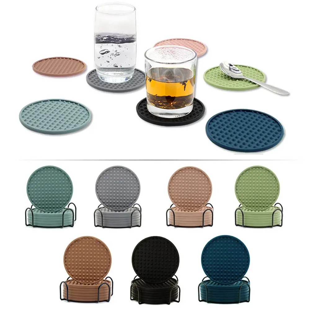 

Multifunctional Round Silicone Pot Holder Bowl Mat Cup Coasters Table Placemat Heat Insulation Mat