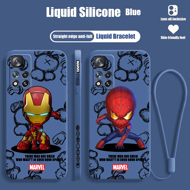 Чехол для телефона с принтом Человек-паук Xiaomi Redmi Note 13 12 11T 11S 11E 10S 10T 10 Pro Plus Lite