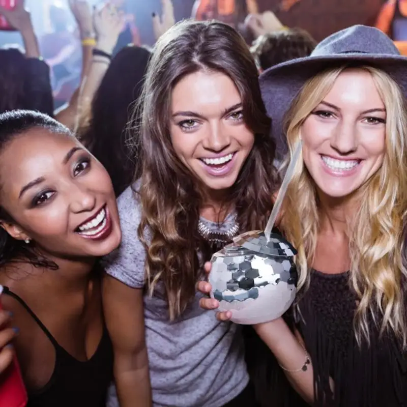 

Unique Disco Ball Cup Flash Cocktail Cup Nightclub Bar Party Flashlight Straw Wine Glass Drinking Bottle Drinkware Party Supplie