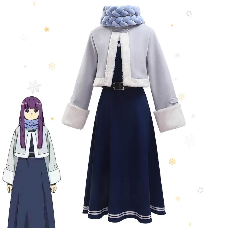 Парик для косплея фриэрена папоротника аниме платье за пределами дороги шарф