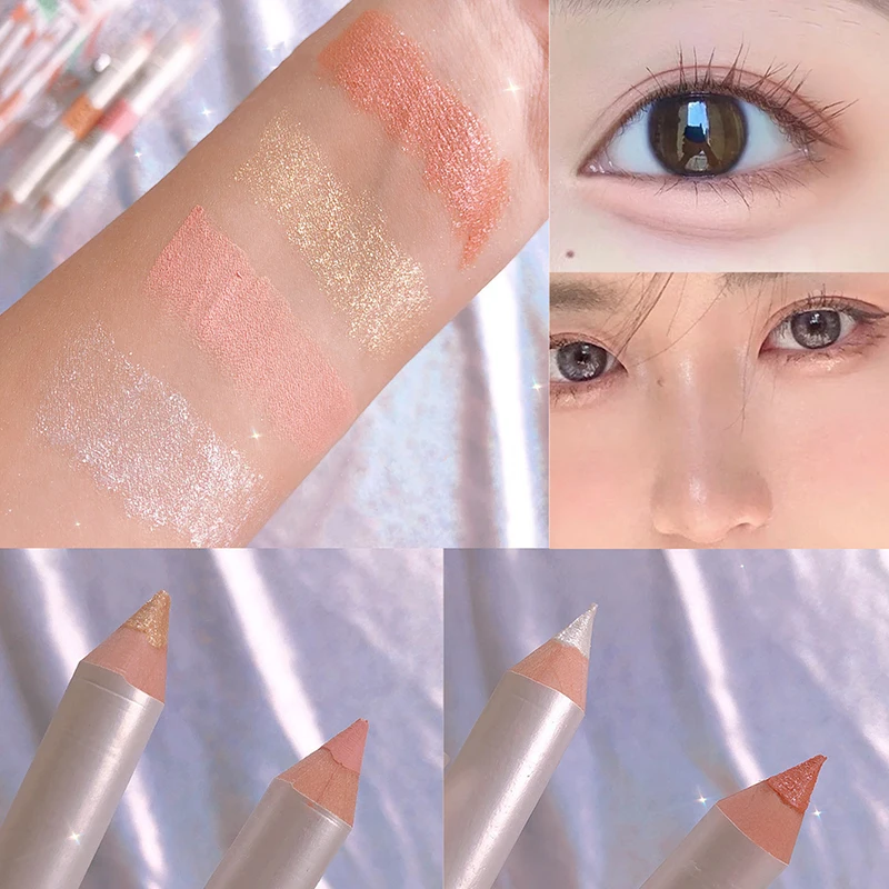 Хайлайтер с двойной головкой карандаш для теней век матовый перламутровый