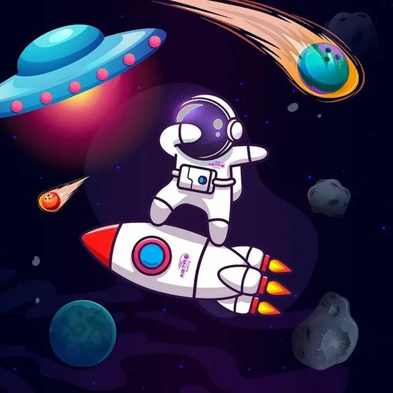 

Алмазная картина «астронавт» из мультфильма «сделай сам», ручная паста, полноразмерная 5D мозаика, украшение для дома, картина в подарок