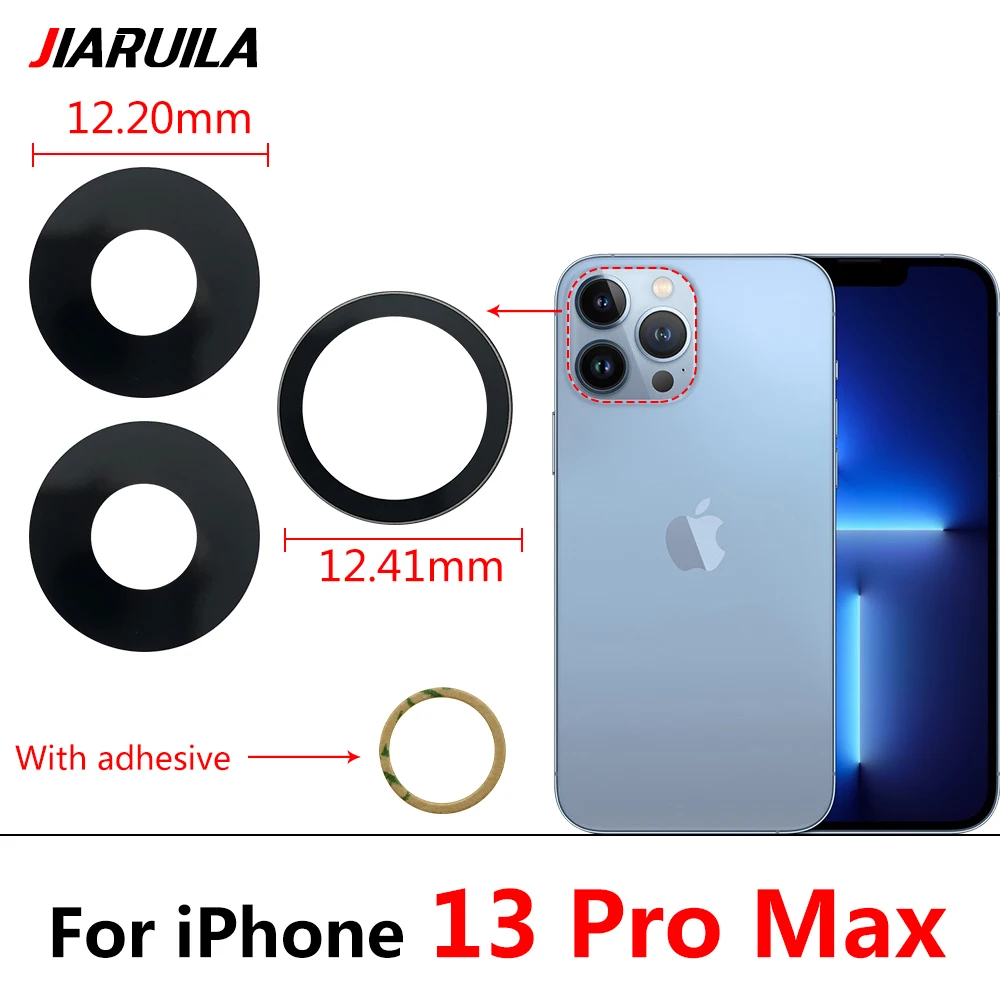

For Iphone 13 Pro Max Mini Back Rear Camera Lens With Glue Replacement Repair Spare Parts