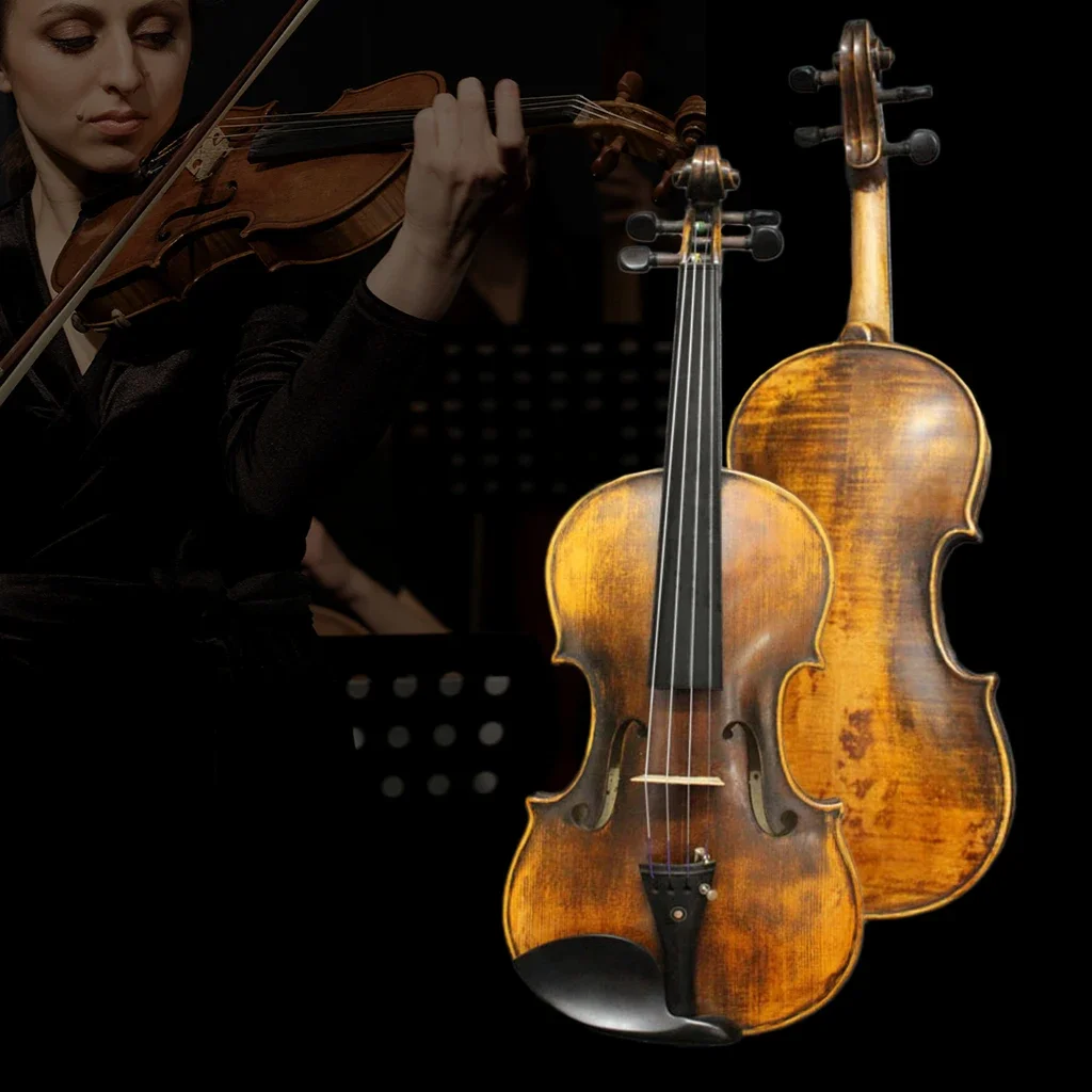 Фото Скрипка NAOMI Advanced Master Old Antique Stradi Style 4/4, копия Cremonese Violin 1715, 4/4, из лучшей европейской древесины, с насыщенным звучанием. №4