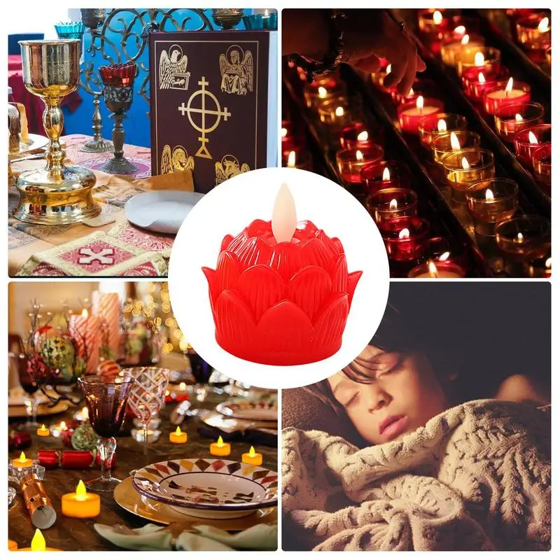 Светодиодный светильник для чайной свечи светодиодный беспламенный 12 шт.