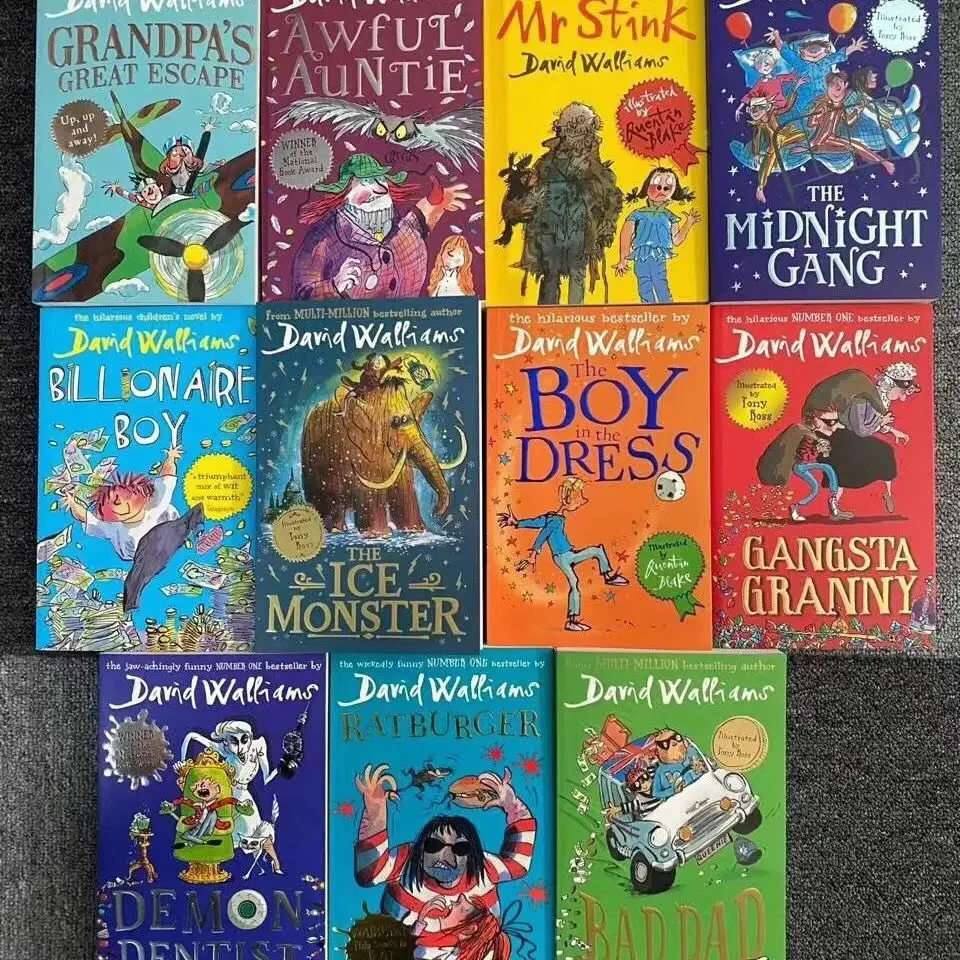 11 шт./компл. английские детские романы Дэвид Уоллиамс юмористический рост