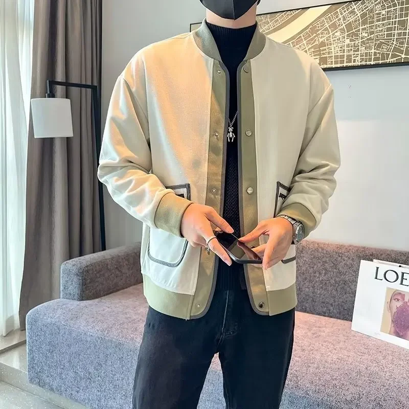 Новинка Осень 2022 мужская повседневная куртка Модный Цветной джемпер Молодежный