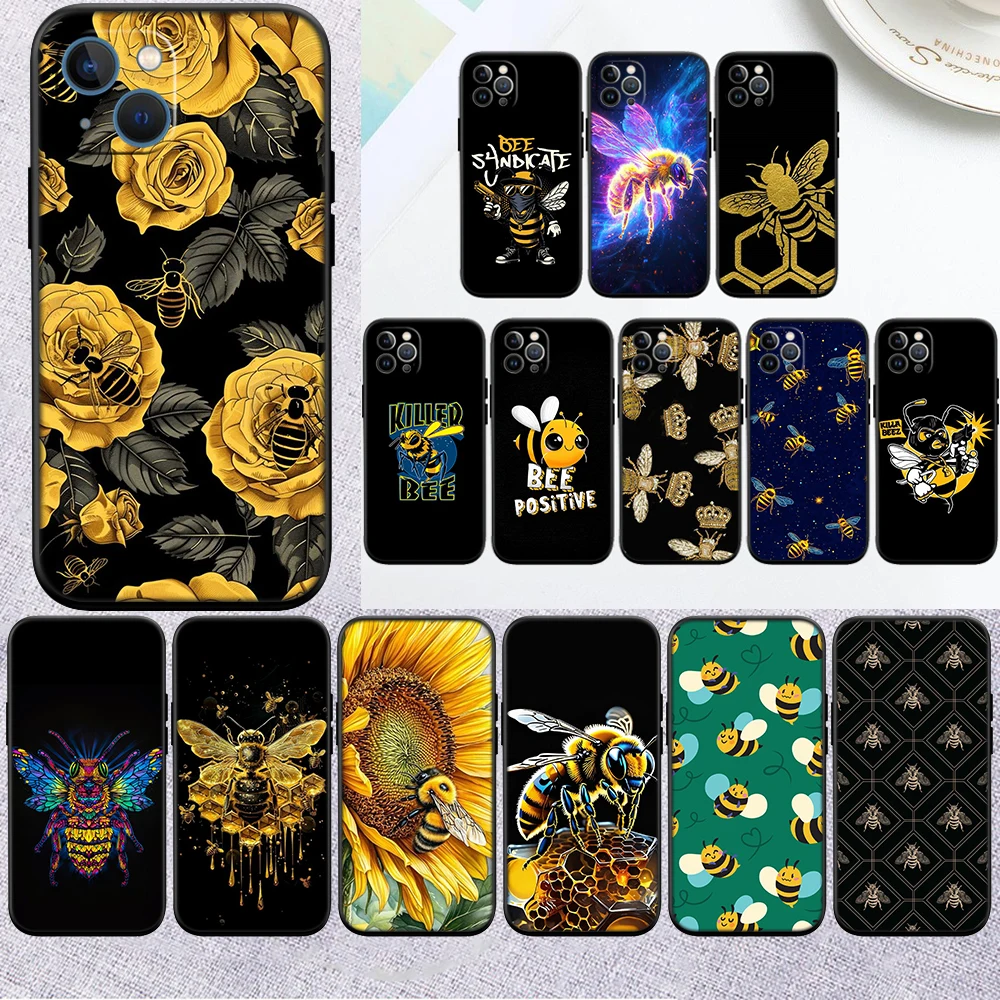 Фото Новый высококачественный чехол для телефона IO6 Art Bees Cartoon для iPhone SE XS XR 17 16E 12 11 Pro Max Mini Air №1