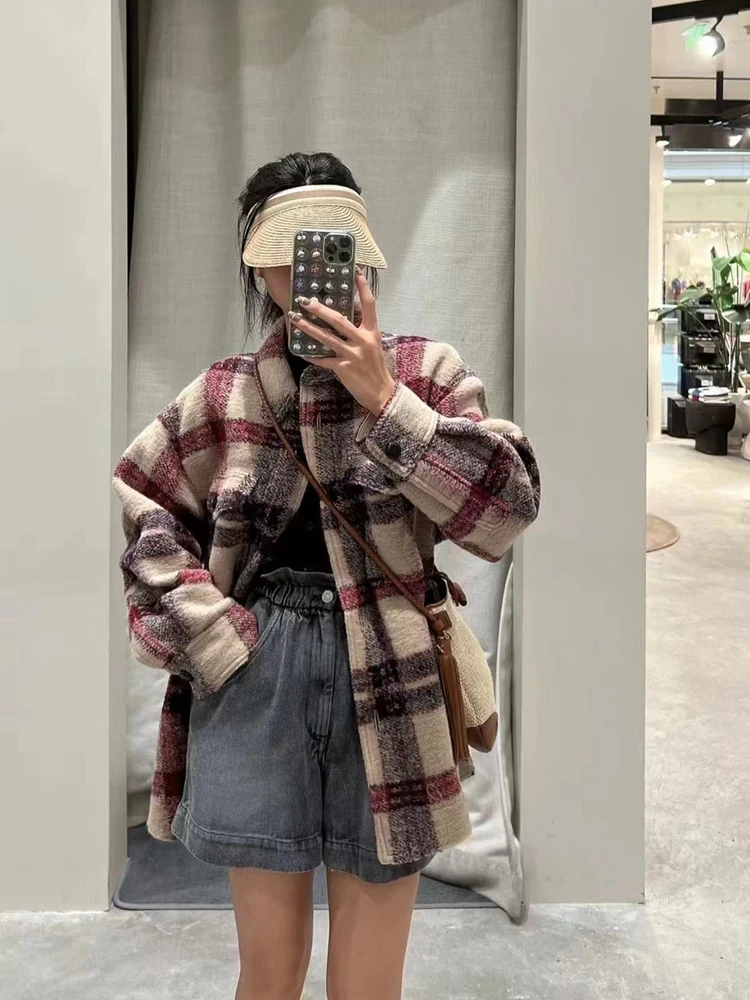 

Весна/Лето 2023, женский силуэт, карманный, женский короткий шерстяной