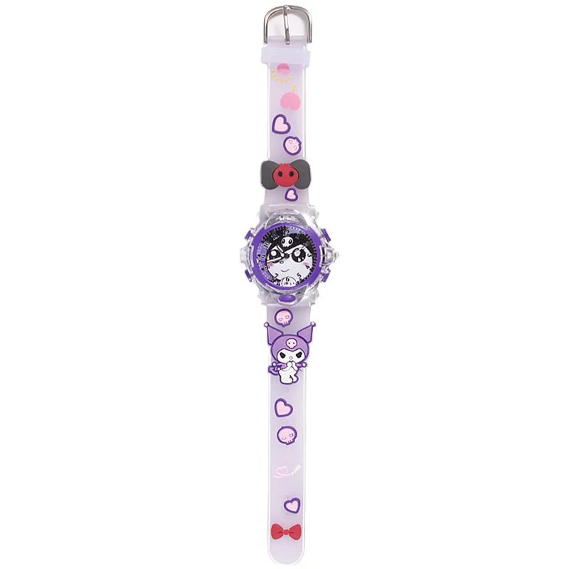Miniso аниме мультфильм Sanrio Hello Kitty Melody Kuromi силиконовые круглые кварцевые часы для