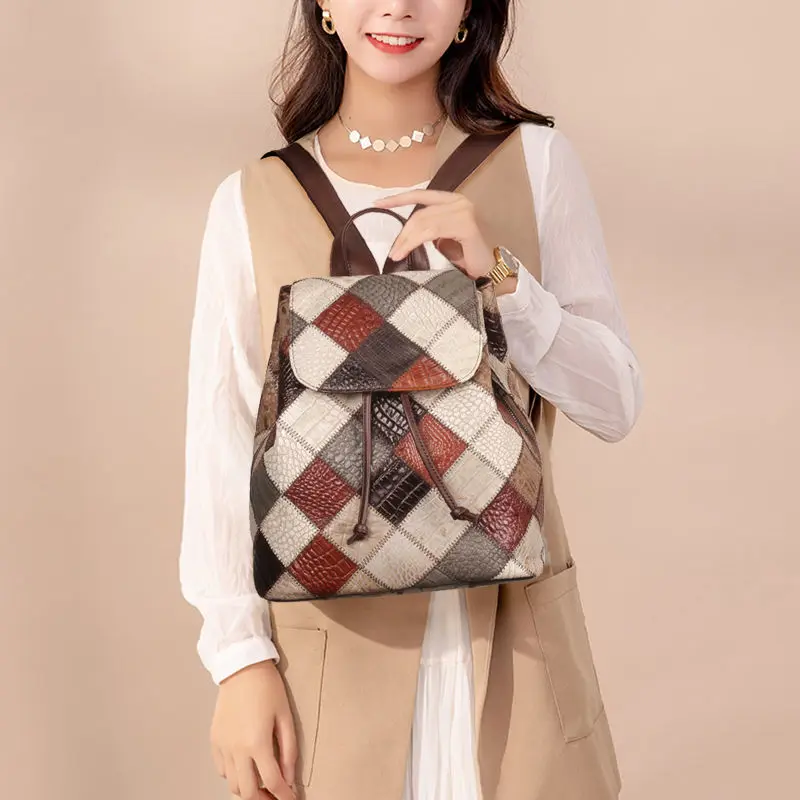 

Новая модная женская школьная сумка, большая вместительность, дизайнерский бренд, натуральная кожа, для путешествий, повседневная, для подр...