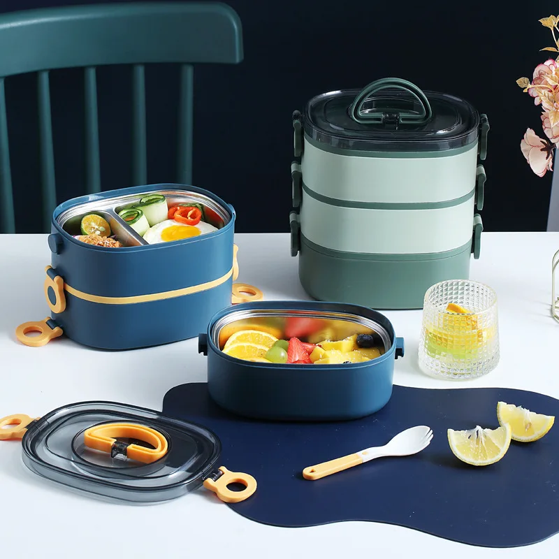 

Изолированная сумка для обеда 19*14*19,5 см 2000 мл 304 съемная из нержавеющей стали для переноски еды удобная для ежедневной уборки