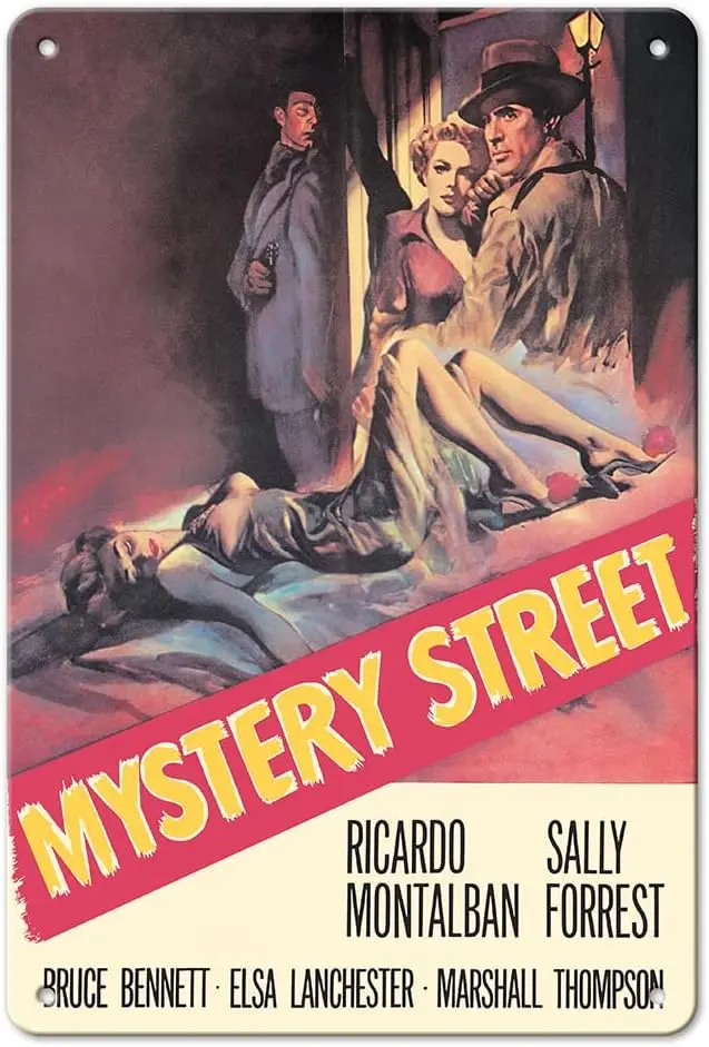 Mysty Street — Strrng Rcrdo Montlbn nd Slly Forrest ntge Flm Nor Moe Post 8 12 nch Metl Tn Sgn