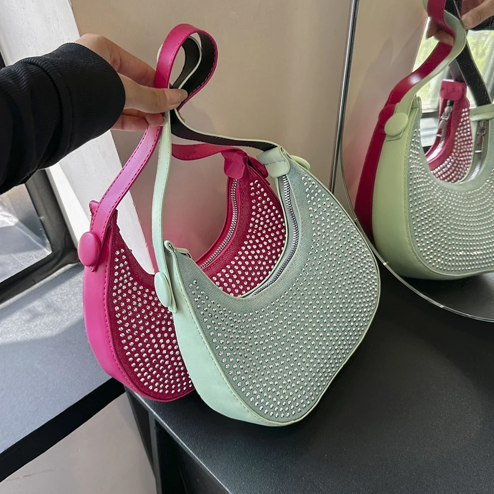 

Женские маленькие сумки, модная сумка с бриллиантами, сумка-тоут, простой блестящий подарок со стразами для девочек, женский вечерний клатч