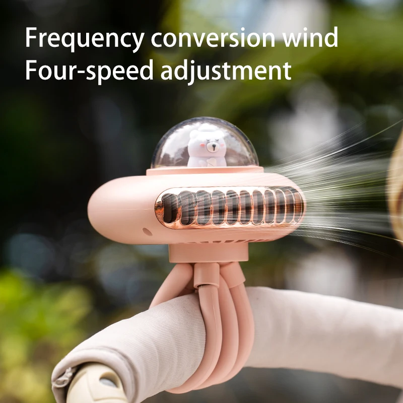 

Stroller Portable Fan Flexible Tripod Clip-on Fan USB 4 Speed Handheld Personal Fan For Car Seat Crib Bike Treadmill Octopus Fan